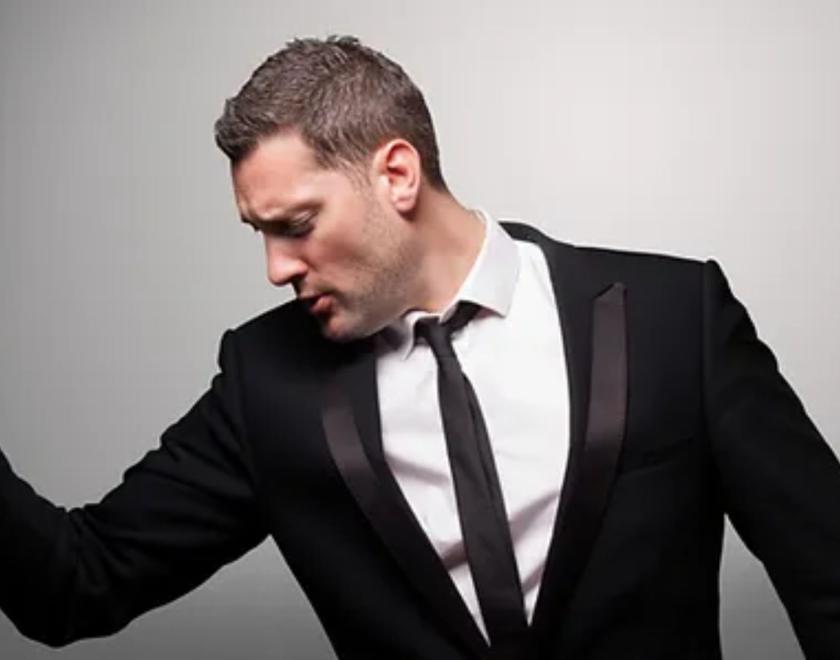 The image shows a J Bublé, a Michael Bublé tribute act.