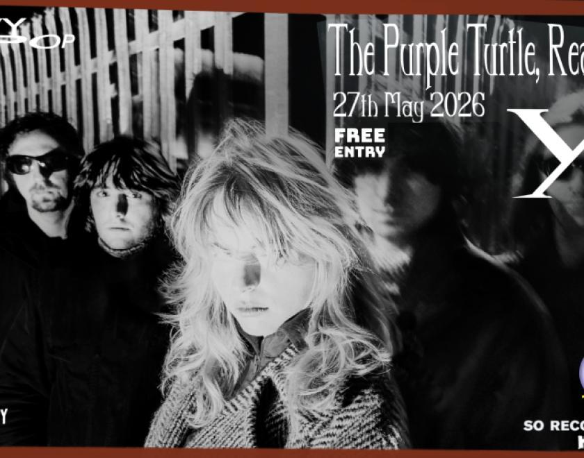 Y at The Purple Turtle Emerging from the capital’s underground scene without much interest in fitting in, Y are a band built on friction.  Formed by Adam Brennan and Sophie Coppin during a period of isolation - a way of making sense of boredom, frustration and noise, the group have quickly grown into something louder, sharper and harder to ignore, showcased perfectly throughout their hypnotic new offering ‘May’.  FREE ENTRY