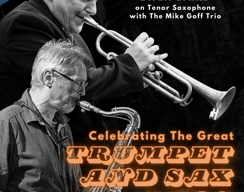 Ewen Baird & Andy Townsend blowing their horns