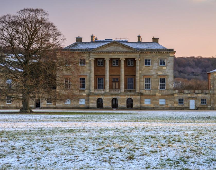 Basildon Park in the winter snow