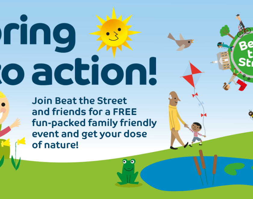 A brughtly coloured picture of a young girl in an urban park with a poind and wildlife