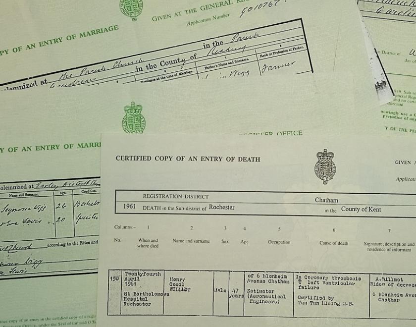 marriage certificates