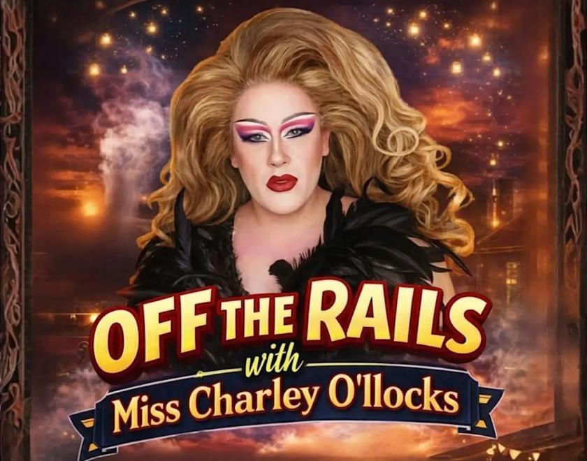 Drag queen Miss Charley O'llocks in full make up