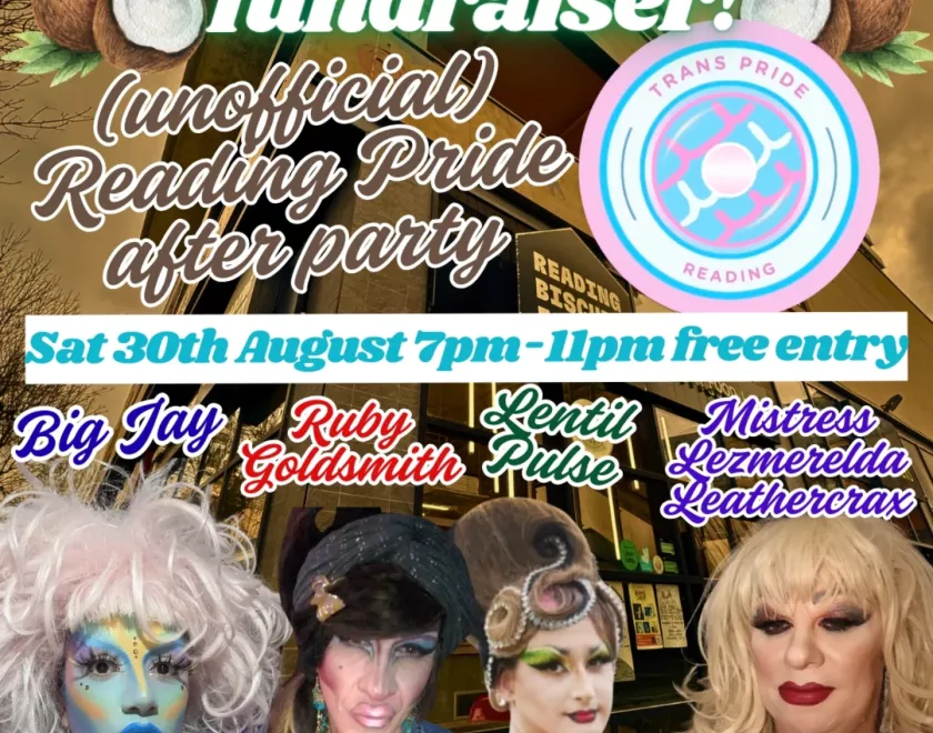 Four drag performers in full make-up