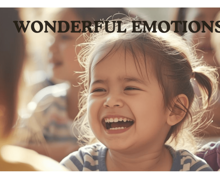 Wonderful emotions. A young child smiling. 