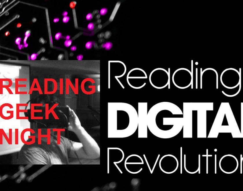 Reading’s Digital Revolution and Reading Geek Night logos