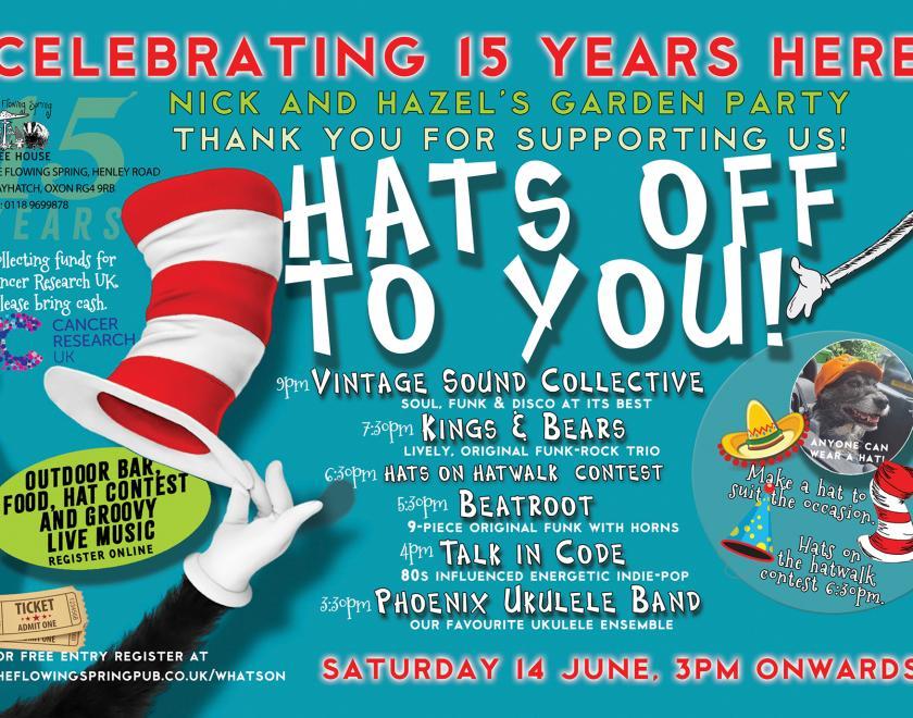 Hats Off To You Garden Party at The Flowing Spring, 14 June 2025