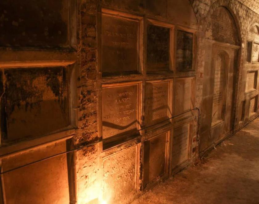 The vaults under Holy Trinity Church, Reading