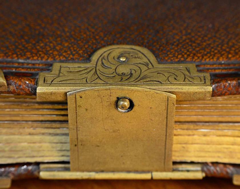 old book with elaborate lock