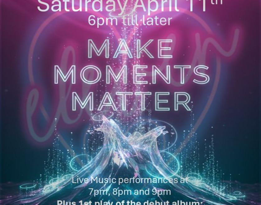 Poster for Make Moments Matter event with the Elevenhearts logo and info about the event