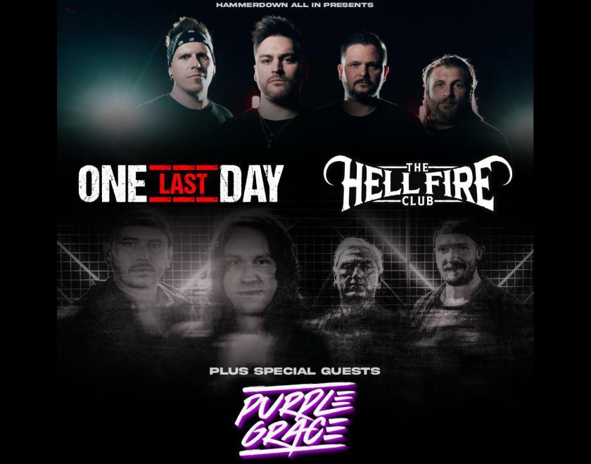 Poster with logos and photos of the bands performing