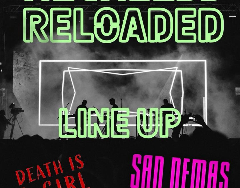 Reckless Reloaded with logos for the bands performing