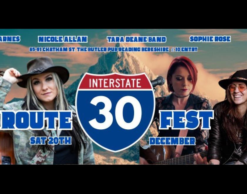 Poster for Route 30 Fest with headshots of the artists performing