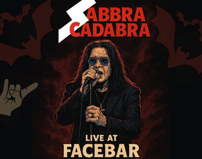 Poster for Sabbra Cadabra featuring AI artwork of Ozzy Osborne