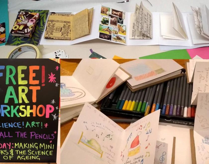 Free SciArt workshop: exploring perceptions of ageing with bookcrafts