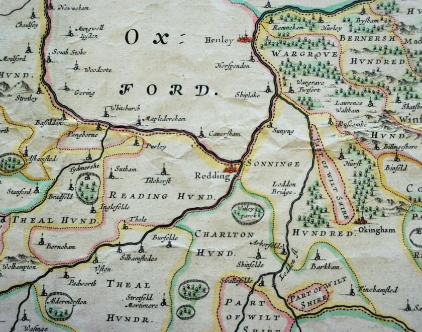 map of seventeenth century Berkshire