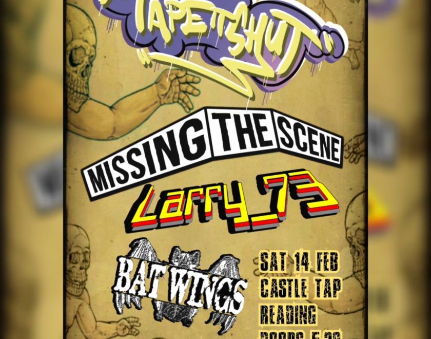 Poster featuring band logos