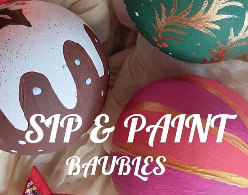 Baubles for a Christmas tree, hand-painted