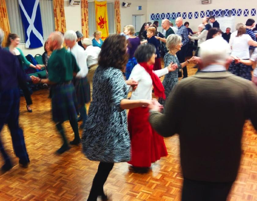 people dancing a ceilidh