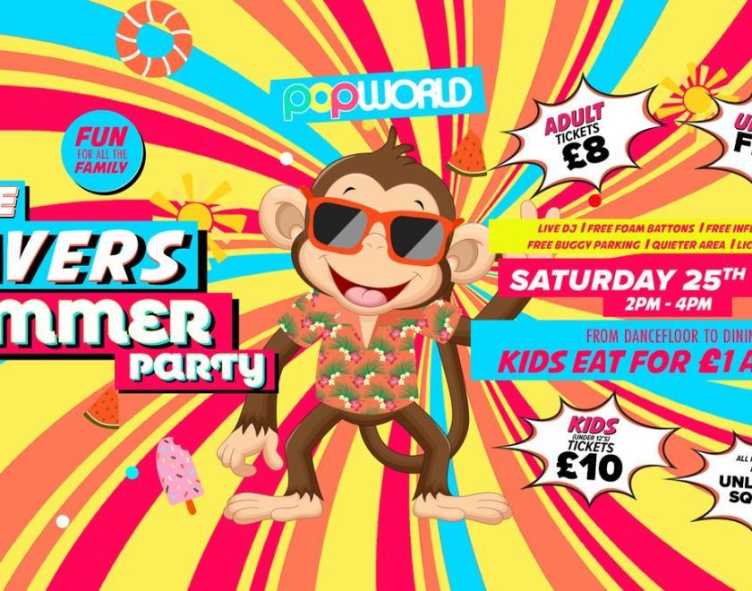 Poster for Little Ravers with a cartoon monkey