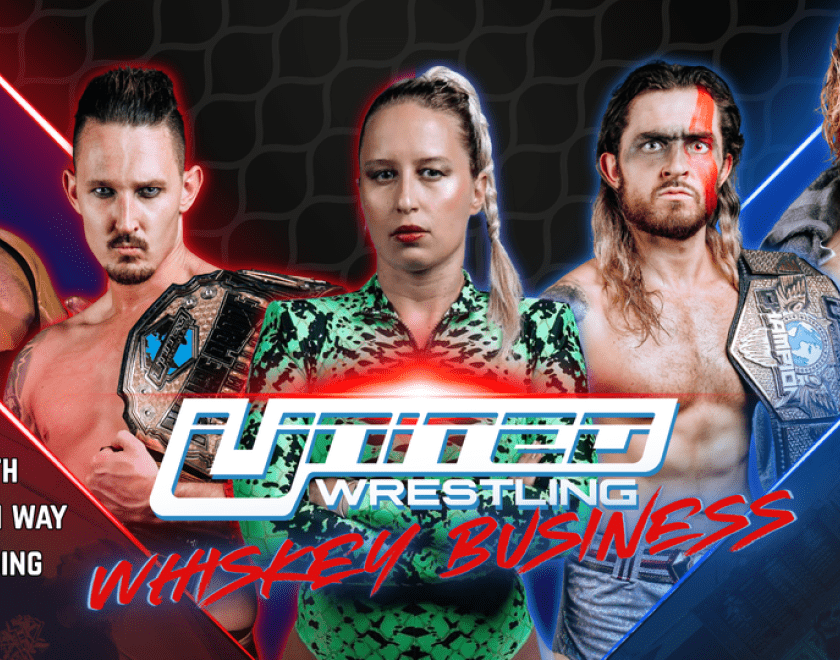 Montage of male and female wrestlers