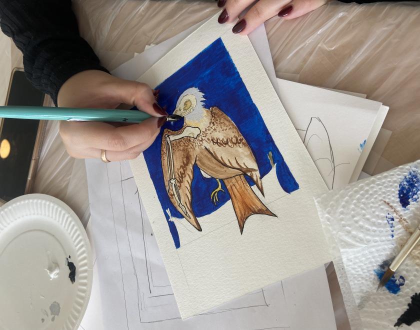 Watercolour of a bird